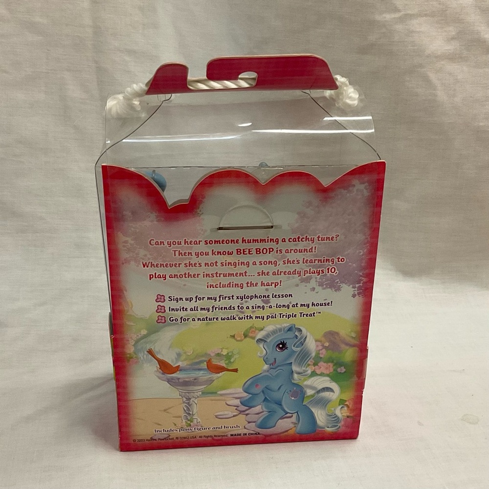 My Little Pony c2003 Bee-Bop New in Box Blue Music Lyre NIB - Picture 5 of 9